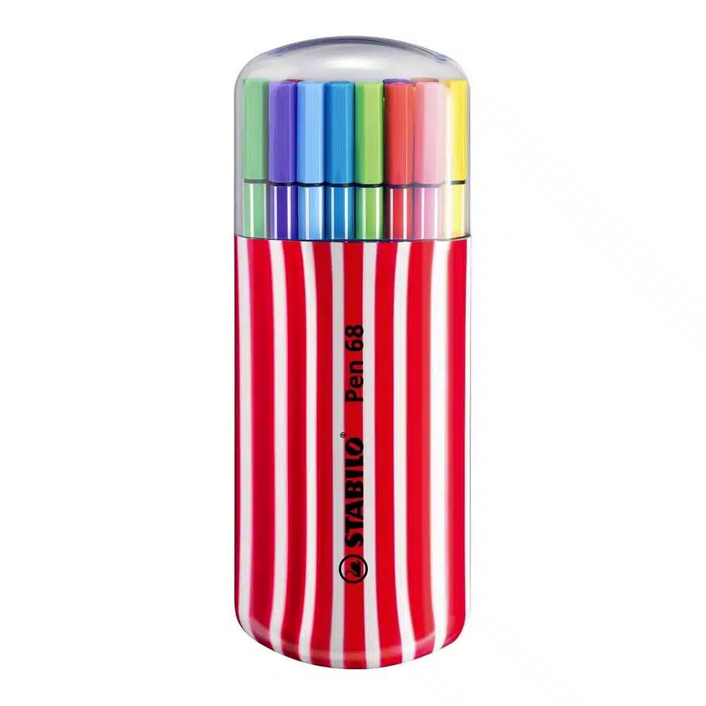 Set de 20 Marcadores Stabilo Pen 68 Zebrui en Estuche Berry - Imagen 1
