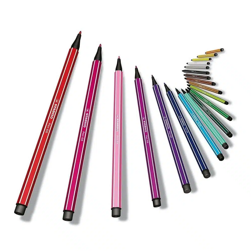 Set de 20 Marcadores Stabilo Pen 68 Zebrui en Estuche Berry - Imagen 2