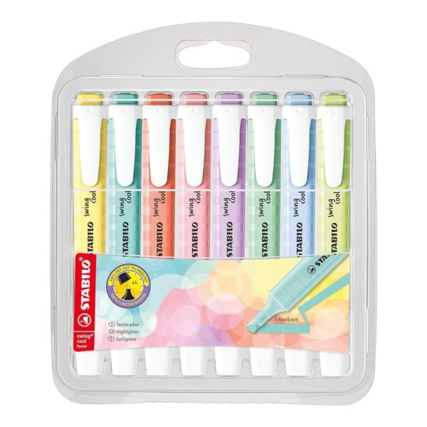 Set de 8 Destacadores Stabilo Swing Cool Pastel