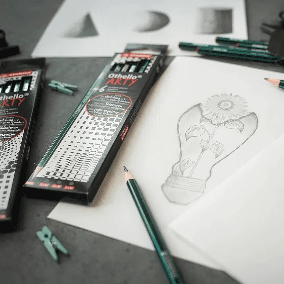 Set de 6 Lápices Grafito Stabilo Othello Arty (2B-B-HB-F-H-2H) - Imagen 4