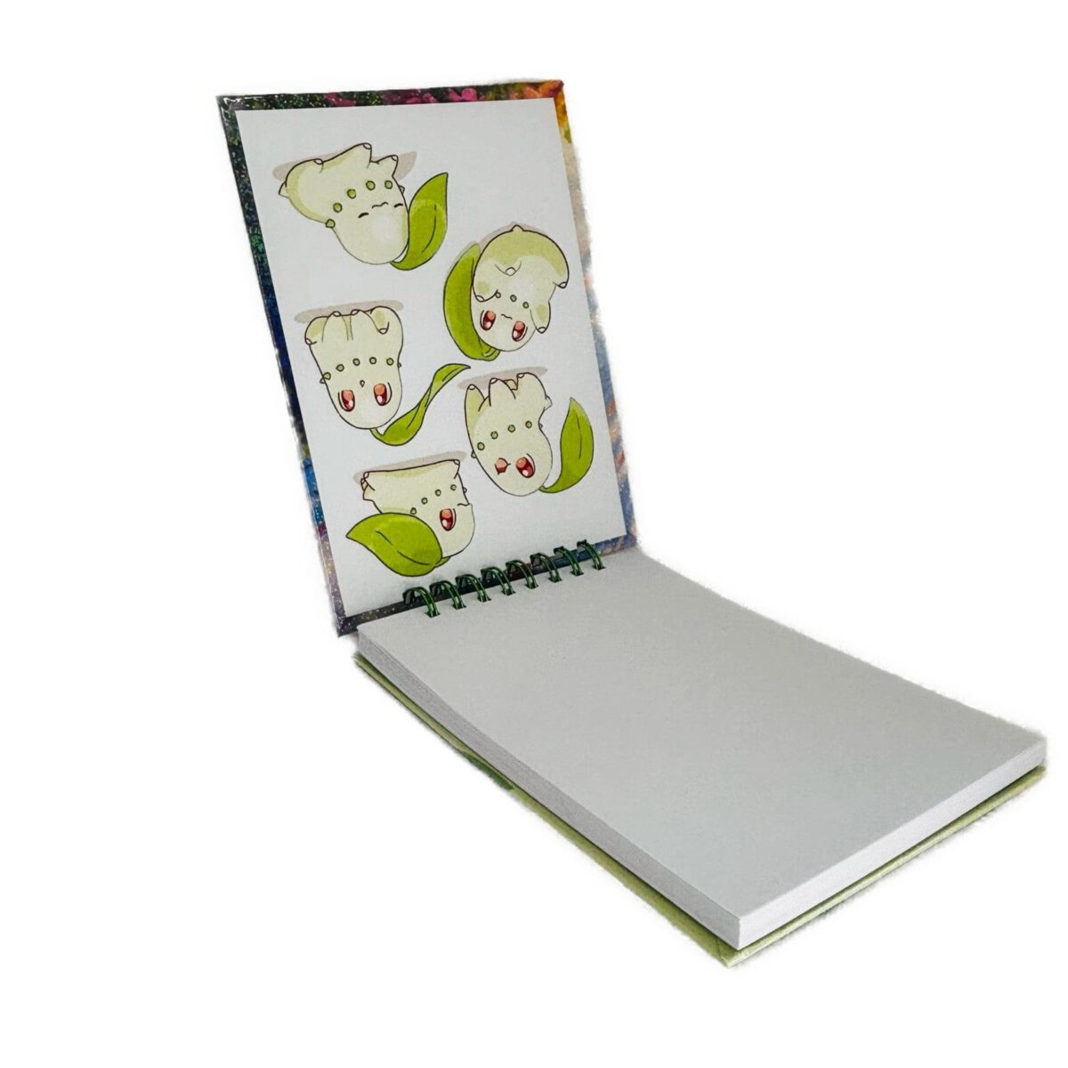 Croquera A5 80 Hojas Lisas Blancas Diseño Chikorita / Pokémon - Imagen 4