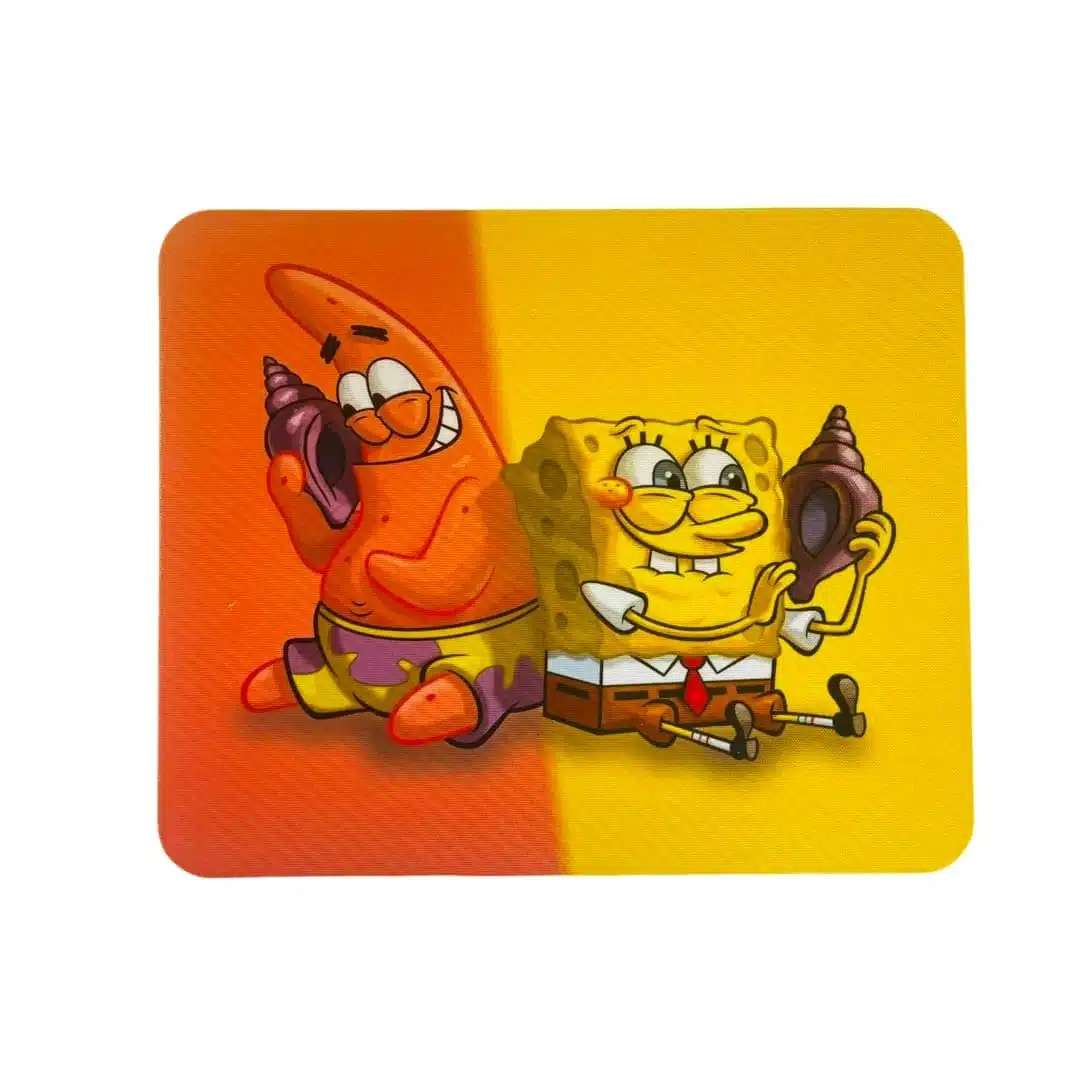 MOU010 Mouse Pad de 22x18cm. Diseño Bob Esponja y Patricio Estrella - Imagen 1