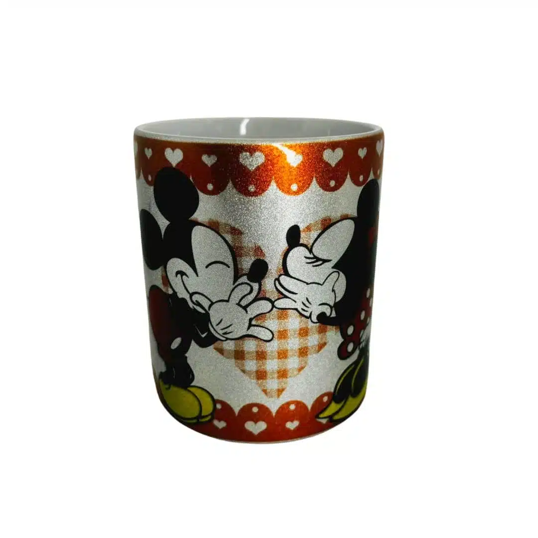 Tazón 325ml Metalizado Diseño Mickey y Minnie Te Amo - Imagen 3