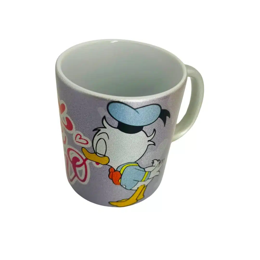 Tazón 325ml Metalizado Diseño Pato Donald y Pata Daisy Te Amo - Imagen 5