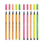 Set de 10 Colores Neón (5 Tiralíneas Stabilo Point 88 + 5 Marcadores Stabilo Pen 68) - Imagen 2
