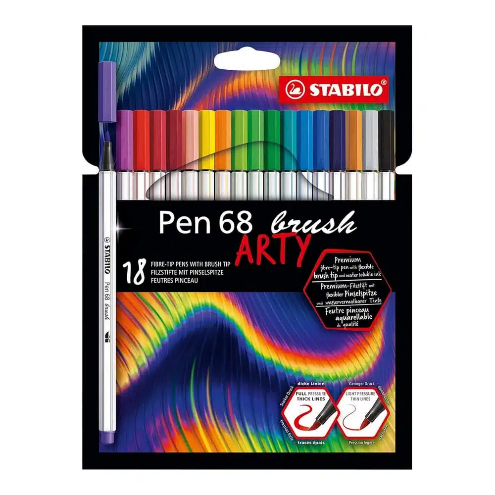 Set de 18 Stabilo Pen 68 Brush Arty - Imagen 1