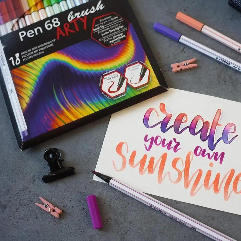 Set de 18 Stabilo Pen 68 Brush Arty - Imagen 4