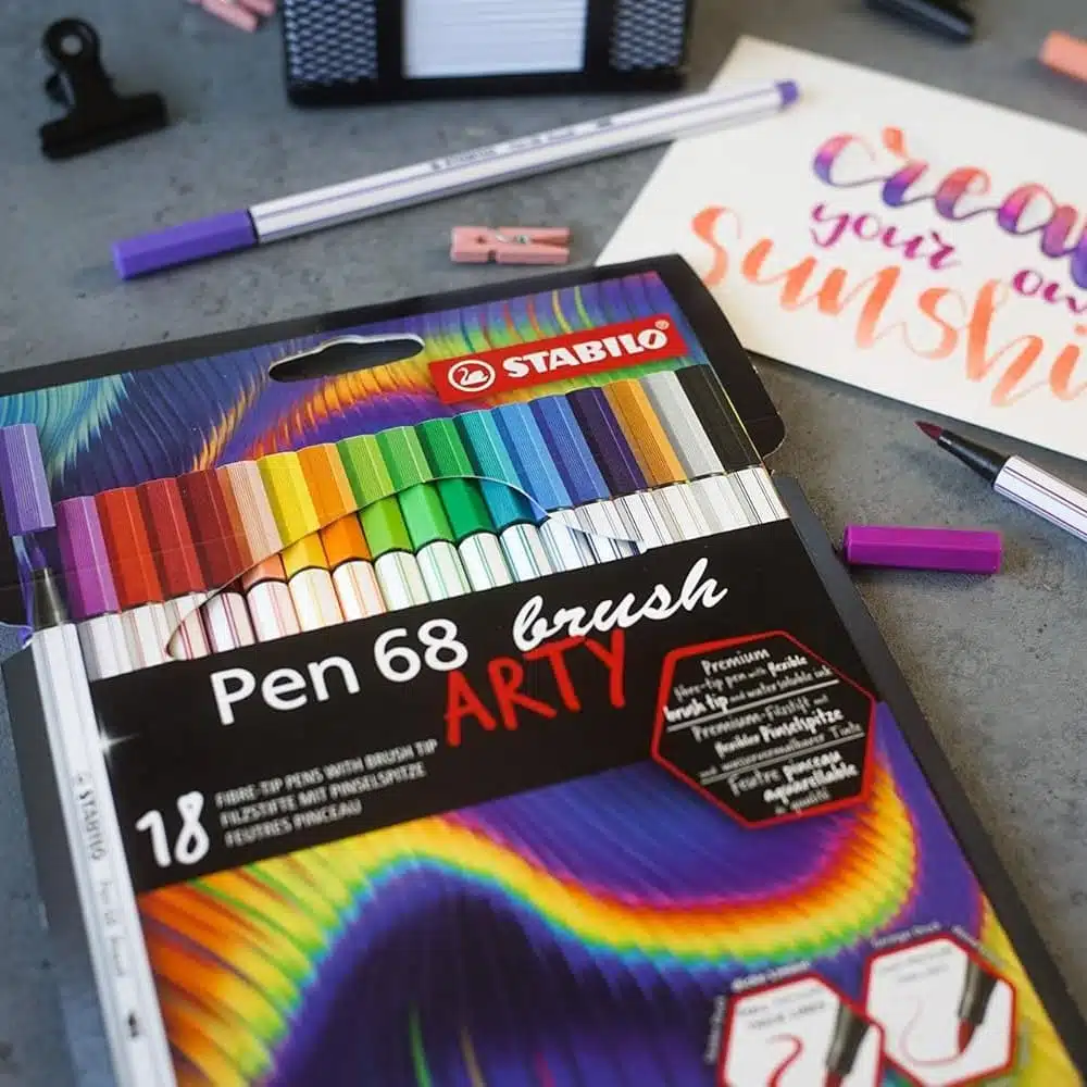 Set de 18 Stabilo Pen 68 Brush Arty - Imagen 5