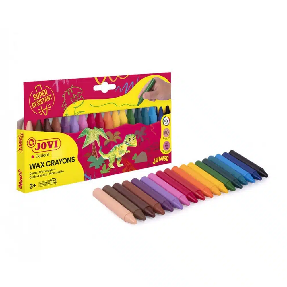 Set de 18 Crayones Cera Jumbo de Colores Jovi - Imagen 2