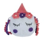 Carterita de Hilo con Broche Unicornio Kawaii