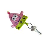 Llavero Tejido Guarda Llaves 7cm Patricio Estrella / Bob Esponja