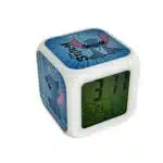 Reloj Despertador Digital Cambia Color Diseño Stitch