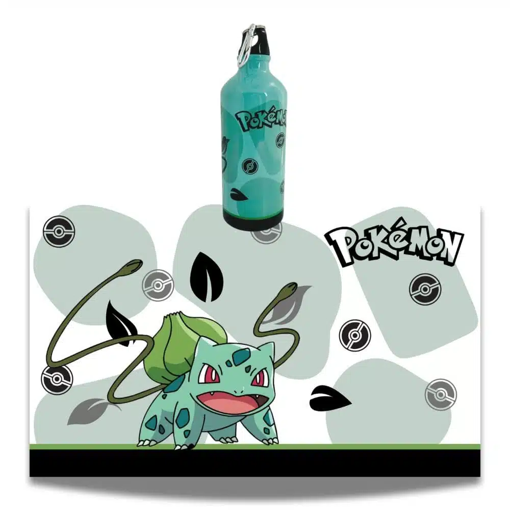 Botella Metálica Verde 600ml Bulbasaur / Pokémon - Imagen 2