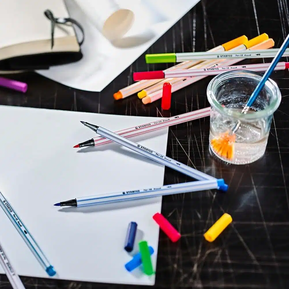 Caja Metálica de 30 Stabilo Pen 68 Brush Arty - Imagen 5