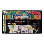 Caja Metálica 36 Creative Set Arty Stabilo (8 Pen 68 Brush + 16 Aquacolor + 12 Point 88)