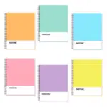 Set 6 Cuadernos Universitarios 100 Hojas Cuadriculadas 7mm Pastel Pantone - Imagen 2