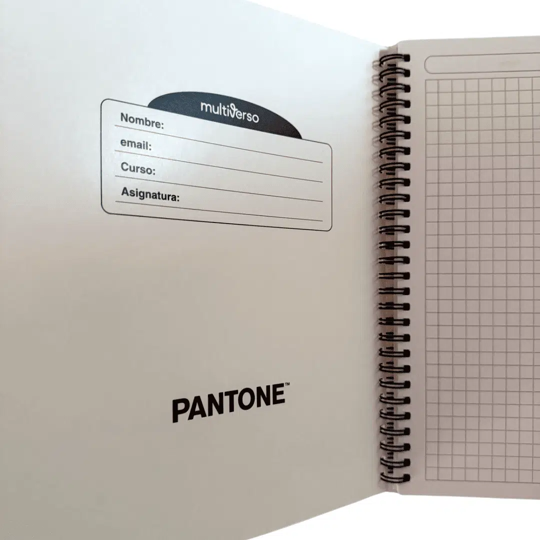 Cuaderno Universitario 100 Hojas Cuadriculadas 7mm Pastel Pantone (Elige Color) - Imagen 3