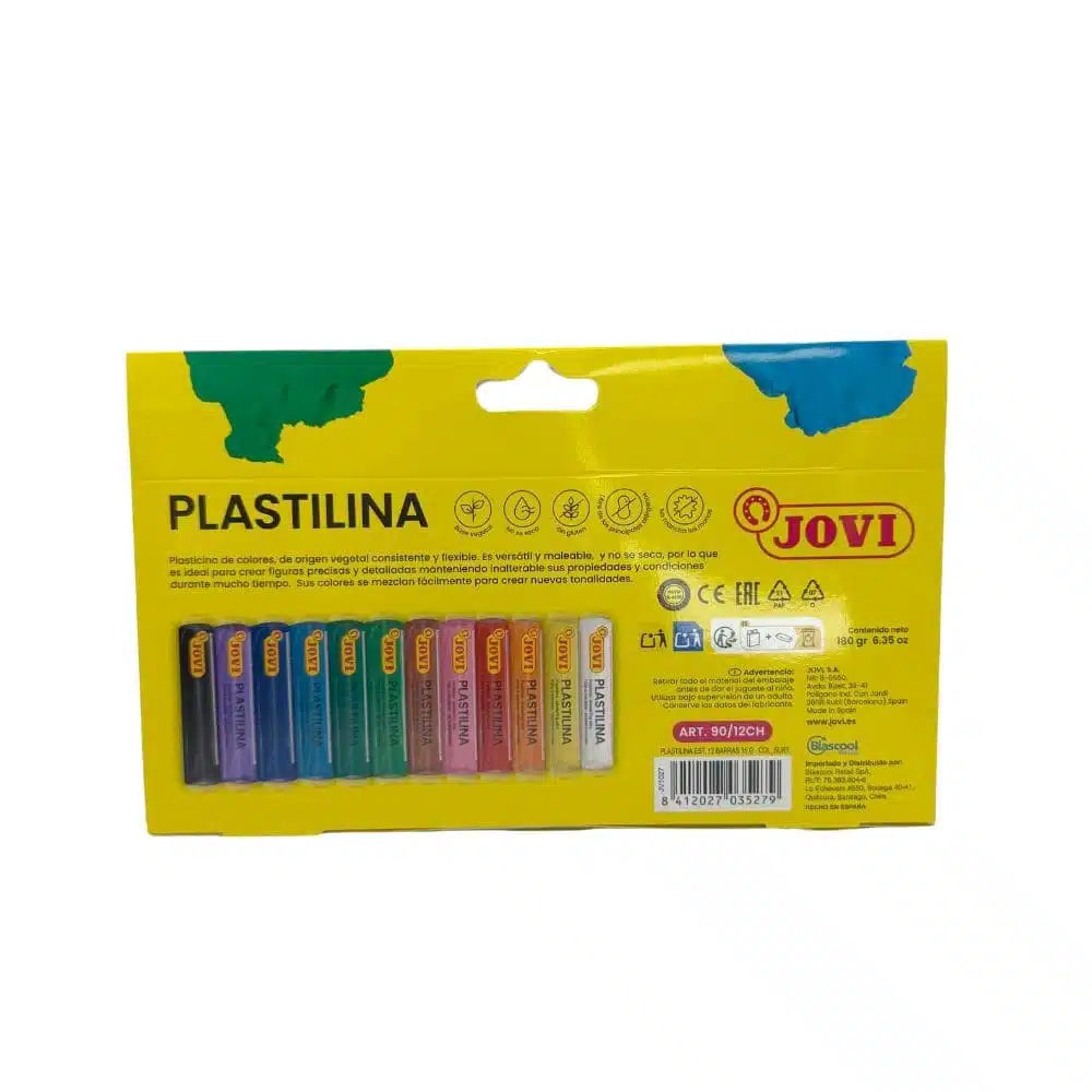 Set de 12 Barras de Plastilina 15g Colores Jovi - Imagen 2