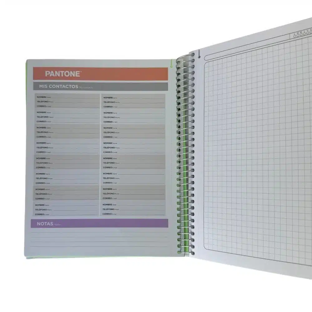 Cuaderno Medio Oficio 150 Hojas Cuadriculadas 5mm Pasteles Pantone (Elige Color) - Imagen 4