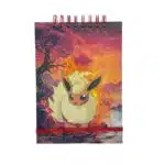 Croquera A5 80 Hojas Lisas Blancas Diseño Flareon / Pokémon
