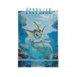 Croquera A5 80 Hojas Lisas Blancas Diseño Vaporeon / Pokémon