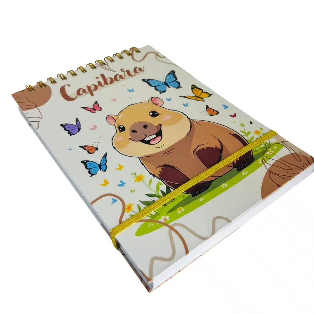 Croquera B5 100 Hojas Lisas Blancas Diseño Capibara - Imagen 4