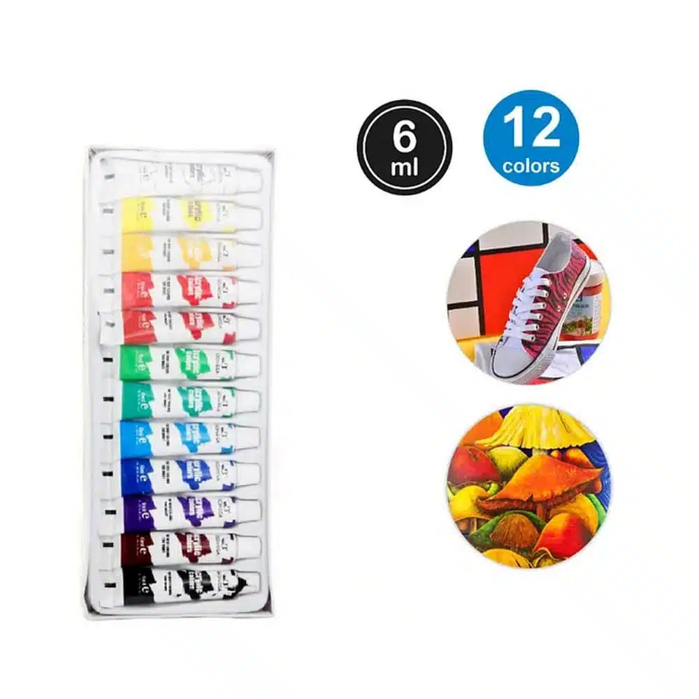 Set de 12 Pinturas 6ml Acrílicas Motarro - Imagen 2
