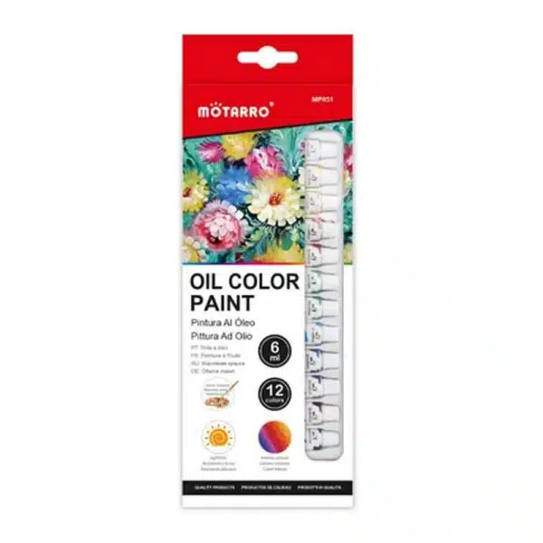 Set de 12 Pinturas 6ml Óleo Motarro