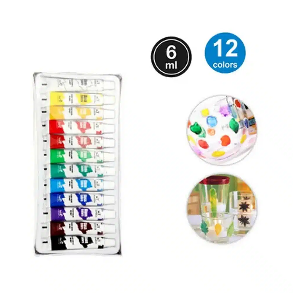 Set de 12 Pinturas de Vidrio 6ml Motarro - Imagen 2