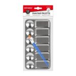 Paleta Mezcladora de pintura Metálica + 2 Pinceles Motarro