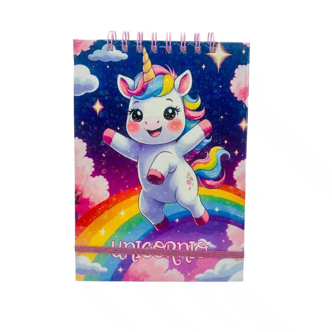 Croquera A5 80 Hojas Lisas Blancas Diseño Unicornio - Imagen 1