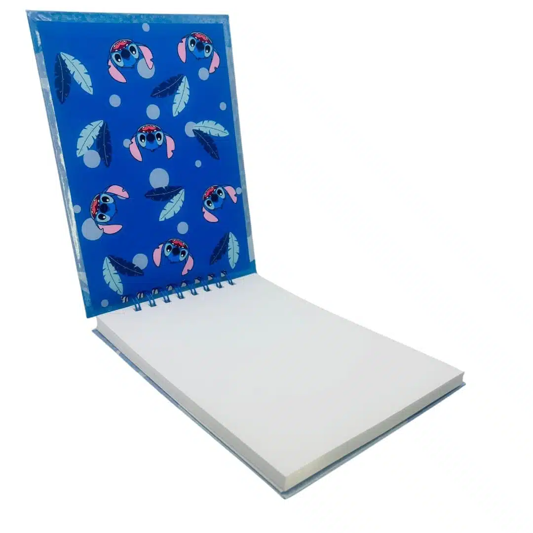 Croquera A5 80 Hojas Lisas Blancas Diseño Stitch - Imagen 2