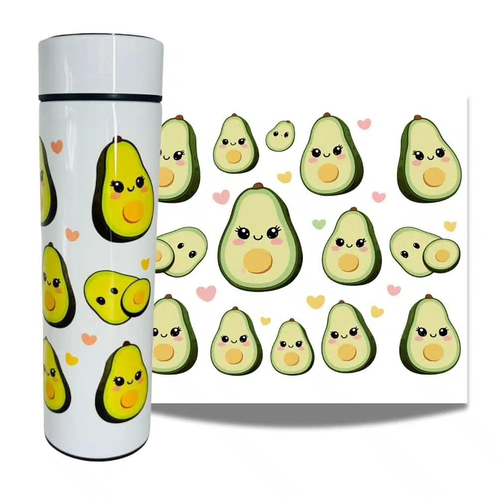 Termo Digital de Acero Inoxidable 450ml para Líquidos Diseño de Palta - Imagen 2