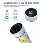 Termo Digital de Acero Inoxidable 450ml para Líquidos Diseño de Palta - Imagen 3