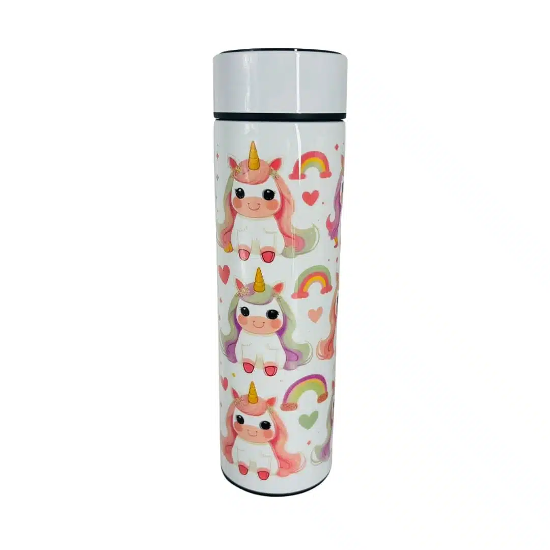 Termo Digital de Acero Inoxidable 450ml para Líquidos Diseño de Unicornio - Imagen 1