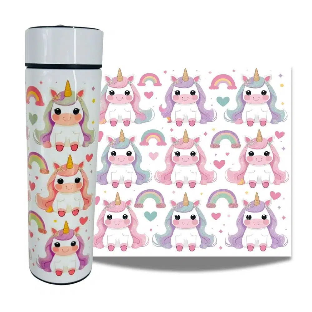 Termo Digital de Acero Inoxidable 450ml para Líquidos Diseño de Unicornio - Imagen 2