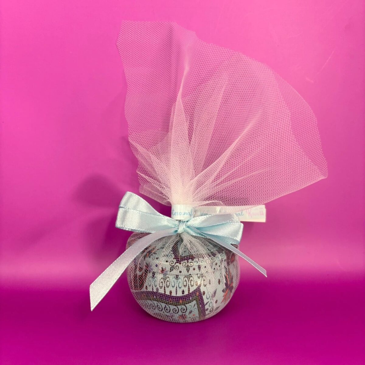 Vela 6cm Celeste Aroma Marino con Conchitas y Glitter - Imagen 4