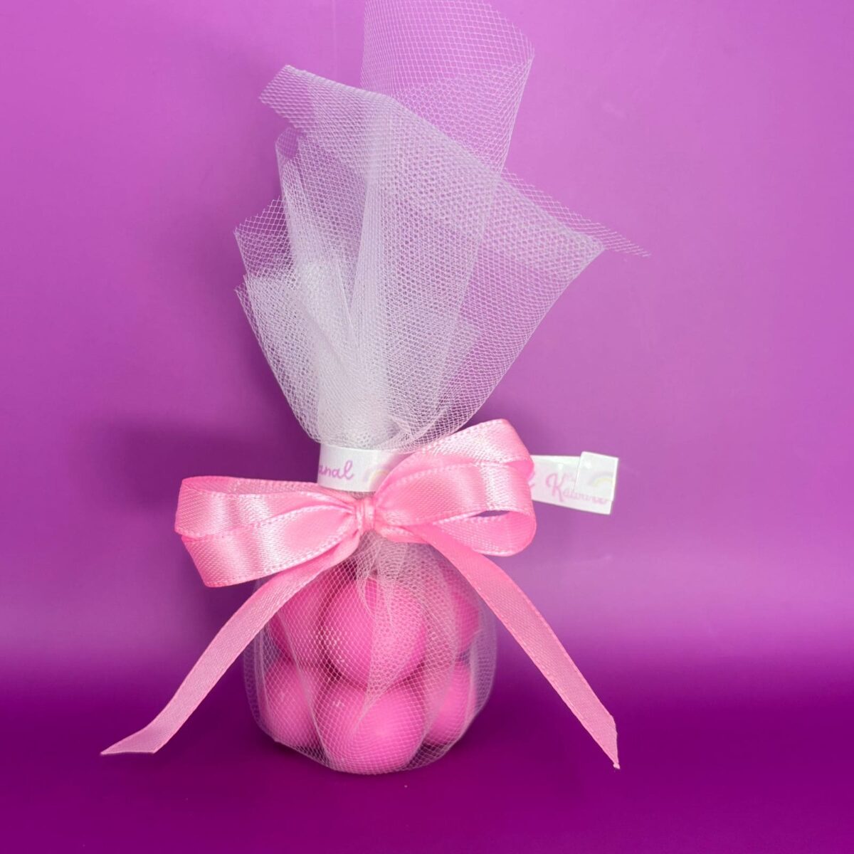 Vela 3,5cm Cubo Burbujas Rosado - Imagen 3
