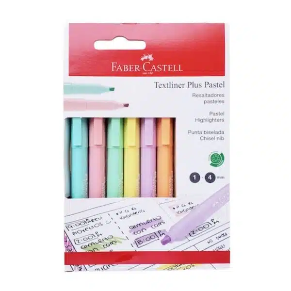 Set de 6 Destacadores Textliner Plus Pastel Faber-Castell
