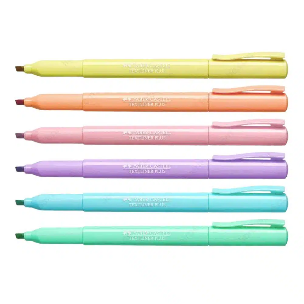 7754111024716_2 Set de 6 Destacadores Textliner Plus Pastel Faber-Castell - Imagen 2