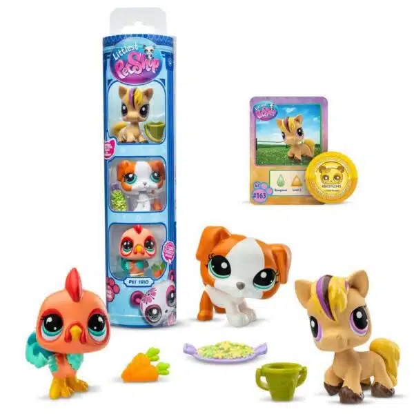 Figuras de Littlest Pet Shop Trío en Tubo - Serie 3 Mascotas de Corral