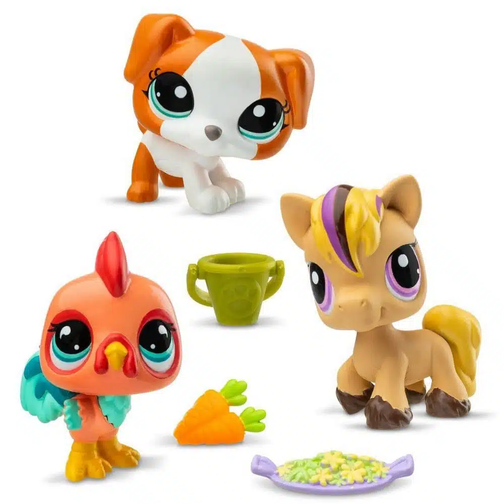 Figuras de Littlest Pet Shop Trío en Tubo - Serie 3 Mascotas de Corral - Imagen 2