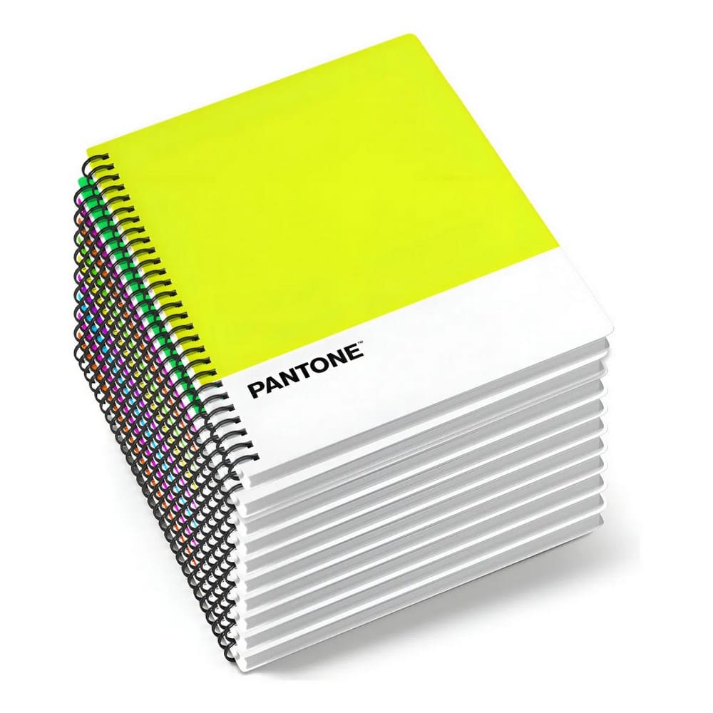 17804656037805 Set 10 Cuadernos Universitarios 100 Hojas Cuadriculadas 7mm Fluor Pantone - Imagen 1
