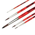 Set de 5 Pinceles Artísticos Punta Redonda Pelo Natural Jovi - Imagen 2