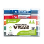 Set 5 Marcadores de Pizarra Punta Biselada Recargables V Board Master Pilot