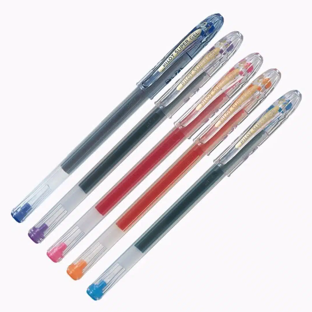 Set 5 Lápices Súper Gel 0.7mm Pilot - Imagen 2
