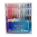 Set 12 Lápices Tinta Gel 0.7mm Pop Lol Colores Unicorn Pilot