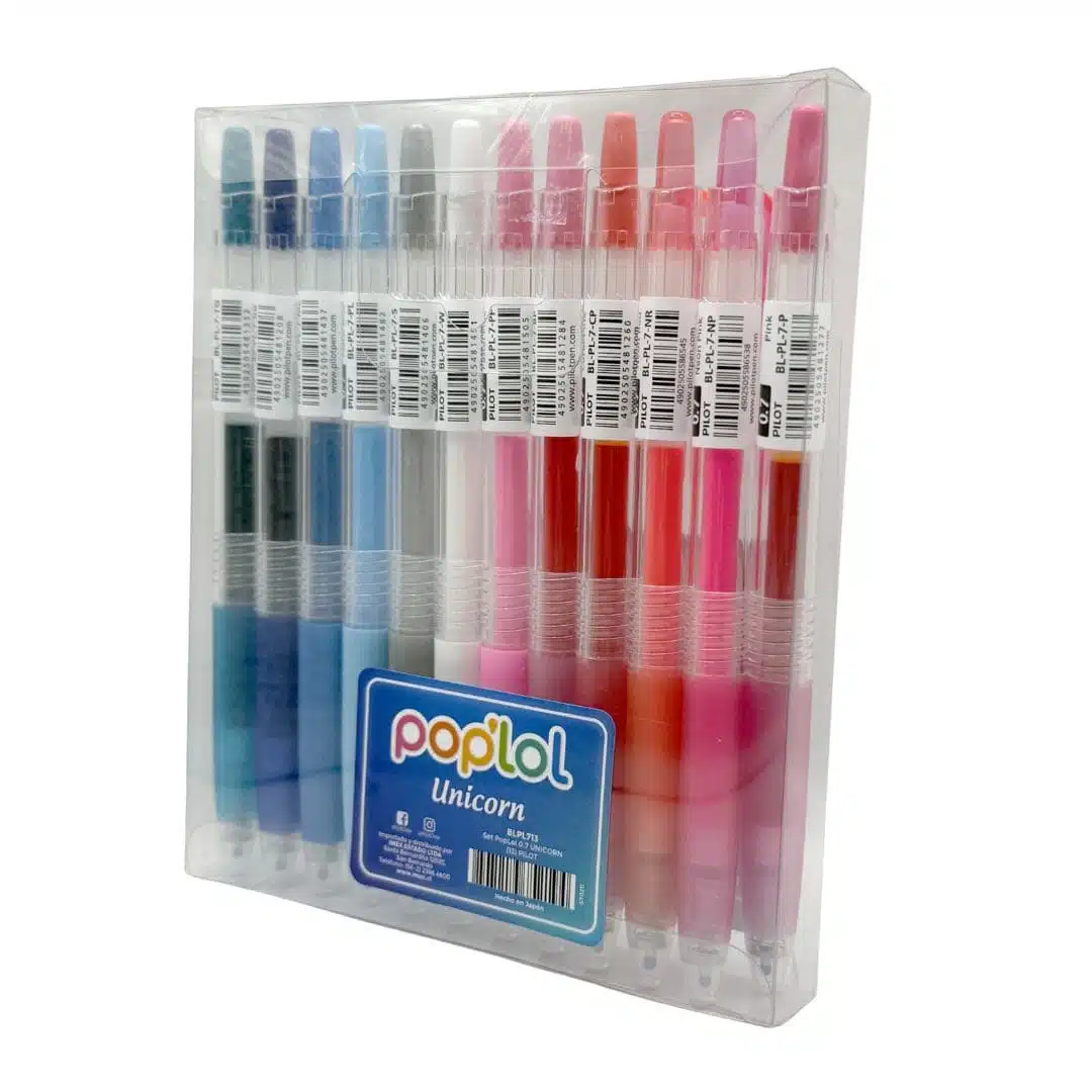 Set 12 Lápices Tinta Gel 0.7mm Pop Lol Colores Unicorn Pilot - Imagen 4