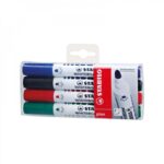 Set 4 Marcadores de Pizarra Punta Bala Stabilo Plan - Imagen 2