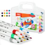 Set 12 Marcadores Acrílicos Punta Fina 1.0mm Colorun Deli